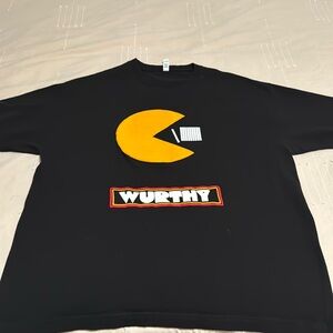 Wurthy Wear puff paint pac man shirt